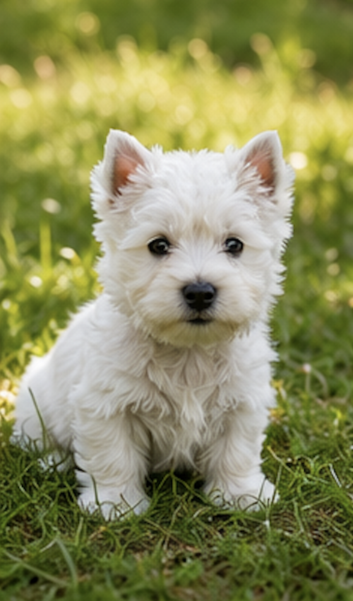 Cucciolo e Westie anziano