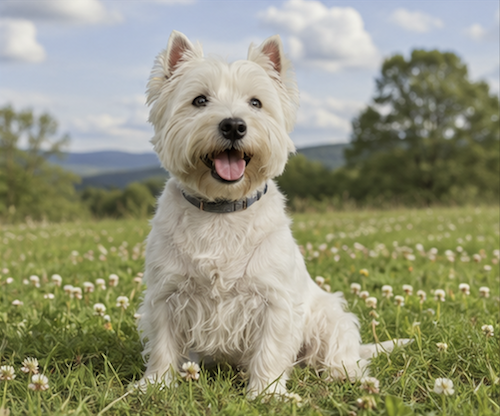 Westie sano e felice dopo controllo veterinario